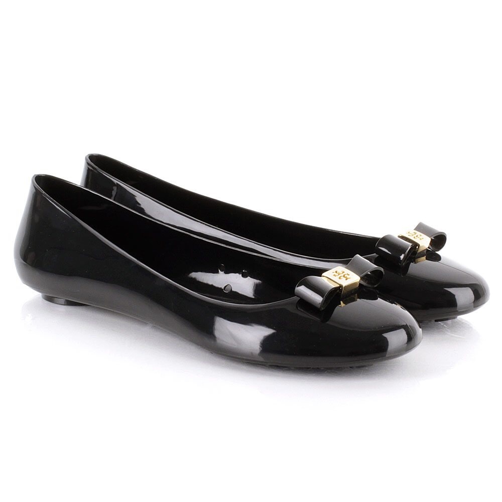 Brand new Tory Burch Black Bow Jelly Ballet Flats